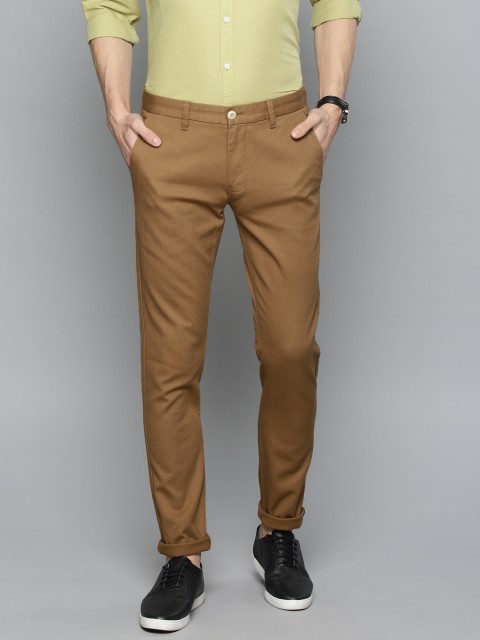

Louis Philippe Sport Men Khaki Brown Super Slim Fit Solid Regular Trousers