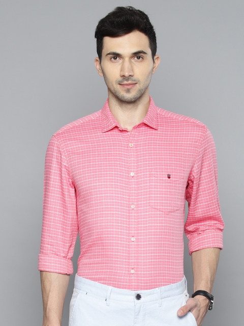 

Louis Philippe Sport Men Pink & White Slim Fit Checked Smart Casual Shirt