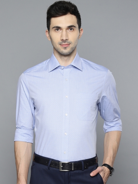 

Louis Philippe Men Blue Classic Regular Fit Self Design Formal Shirt