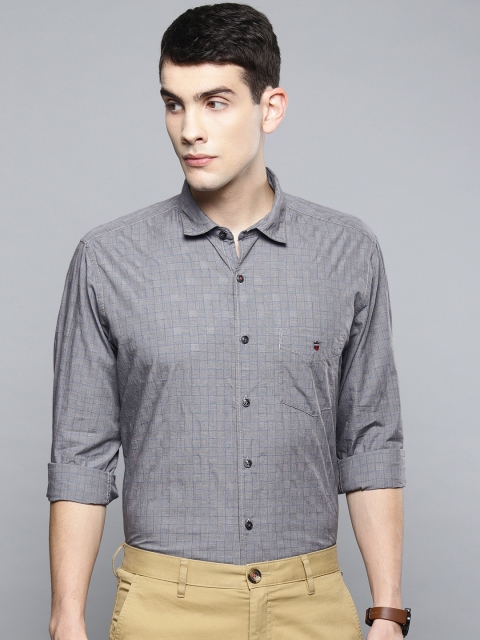 

Louis Philippe Sport Men Grey Slim Fit Checked Casual Shirt