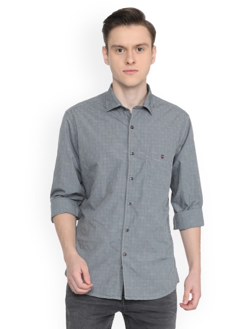 

Louis Philippe Sport Men Grey Slim Fit Checked Casual Shirt