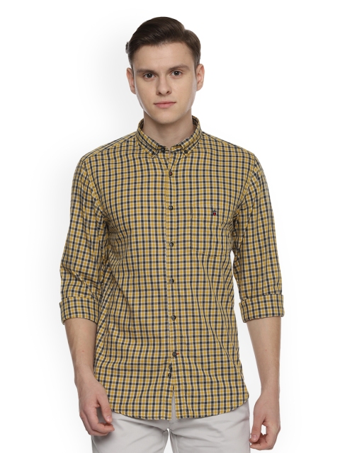 

Louis Philippe Sport Men Yellow Slim Fit Checked Casual Shirt