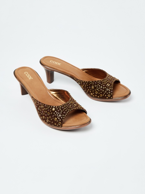 

CODE by Lifestyle Women Brown Embellished Sandals