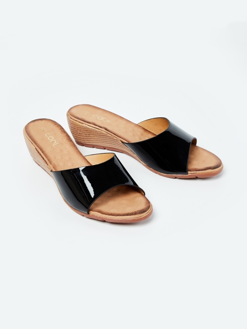 

CODE by Lifestyle Women Black Solid Sandals