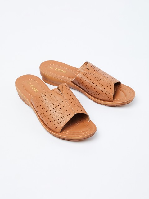 

CODE by Lifestyle Women Tan Solid Open Toe Flats