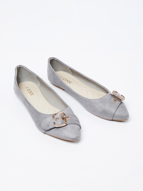 

CODE by Lifestyle Women Grey Solid Ballerinas