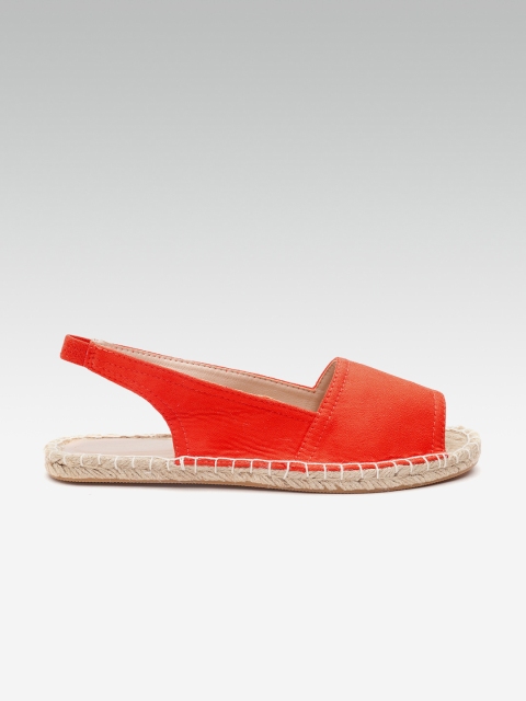 

DOROTHY PERKINS Women Orange Solid Open Toe Flats