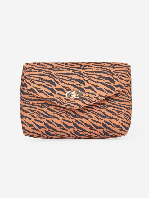 

DOROTHY PERKINS Brown & Black Animal Print Sling Bag
