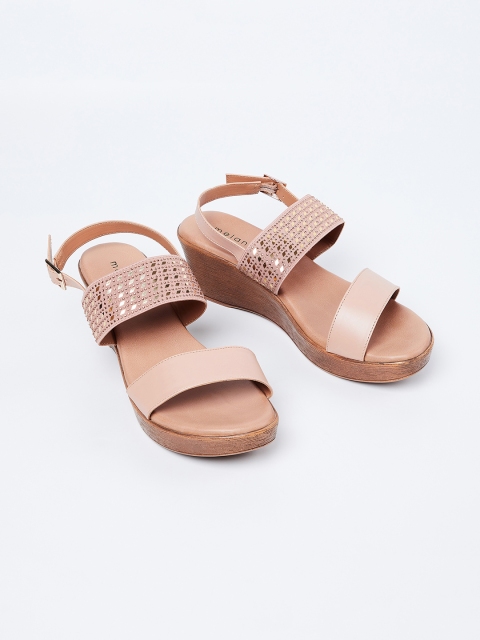 

Melange by Lifestyle Women Pink Embellished Sandals