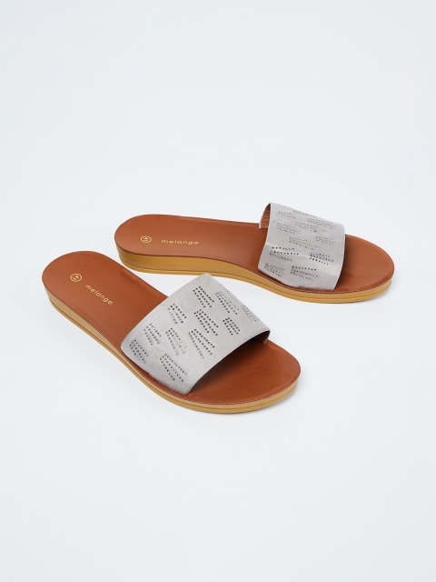 

Melange by Lifestyle Women Grey Printed Sliders