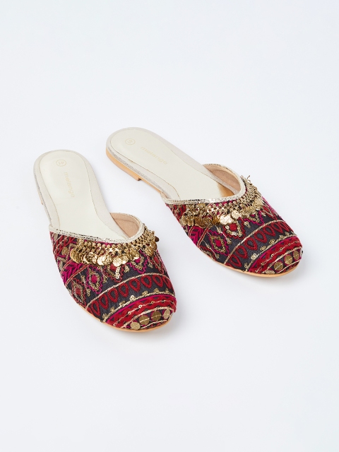 

Melange by Lifestyle Women Black Woven Design Mules