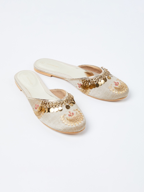 

Melange by Lifestyle Women Beige Woven Design Mules