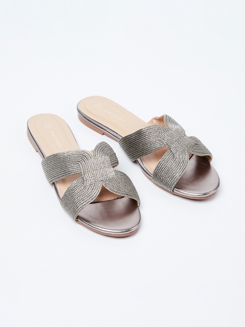 

Melange by Lifestyle Women Grey Solid Open Toe Flats