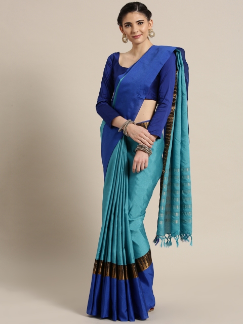 

Saree mall Blue Solid Saree