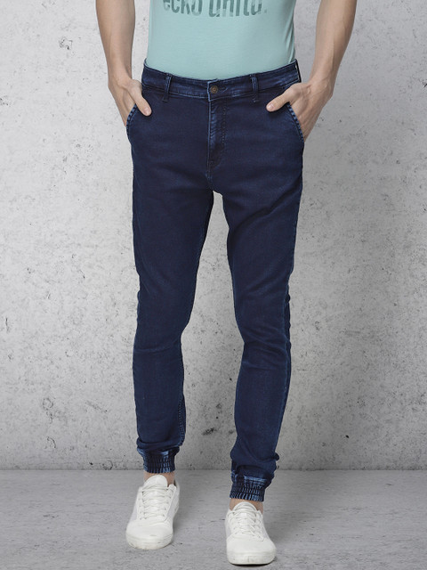 

Ecko Unltd Men Blue Jogger Mid-Rise Clean Look Stretchable Jeans