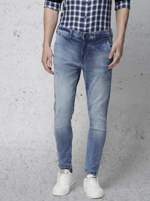 

Ecko Unltd Men Blue Slim Fit Mid-Rise Clean Look Stretchable Cropped Printed Jeans