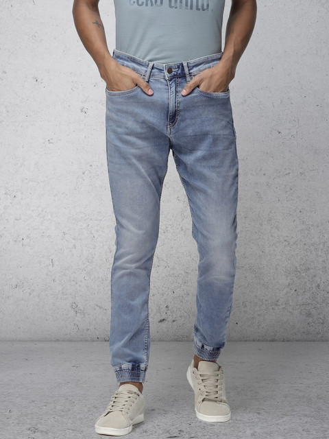 

Ecko Unltd Men Blue Mid-Rise Clean Look Stretchable Jogger Jeans