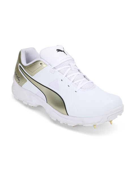 

Virat Kohli X PUMA One8 Men White Spike 19.1 Gold Collectors Edition Cricket Shoes