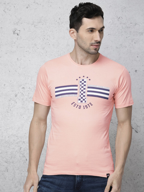 

Ecko Unltd Men Pink Printed Round Neck T-shirt