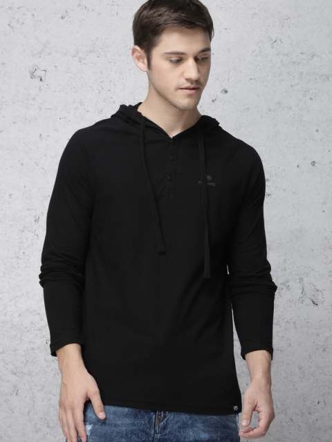 

Ecko Unltd Men Black Solid Hood T-shirt