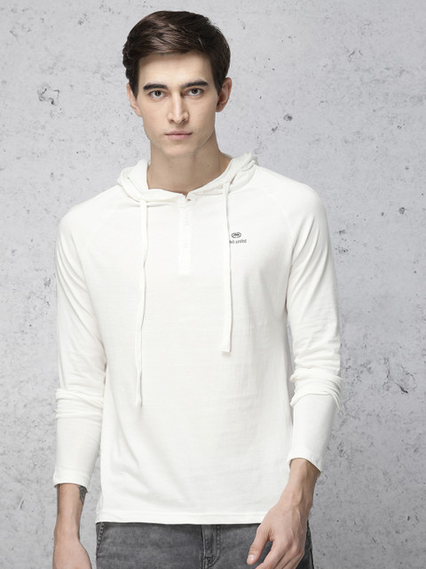 

Ecko Unltd Men White Solid Hood T-shirt