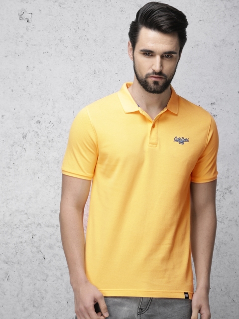 

Ecko Unltd Men Yellow Solid Polo Collar T-shirt