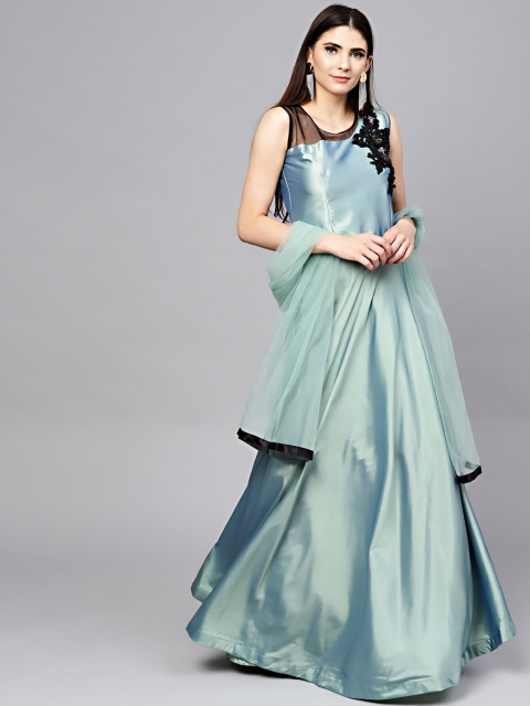 

Chhabra 555 Women Green Dual-Toned Made to Measure Cocktail Gown