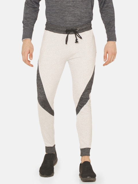 

ARISE Men White Colorblocked Straight Fit Joggers