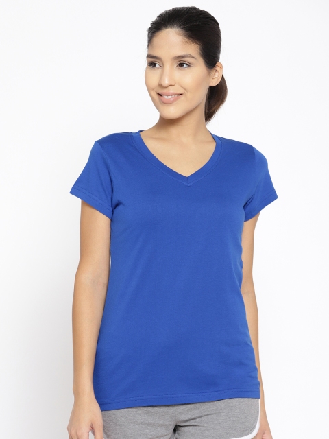 

Kanvin Women Blue Solid Lounge T-shirt MJKSS109K