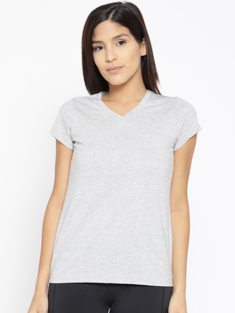 

Kanvin Women Grey Melange Solid Lounge T-shirt MJKSS109I