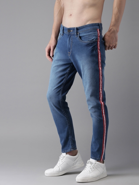 

Moda Rapido Men Blue Slim Tapered Fit Mid-Rise Clean Look Stretchable Ankle Jeans