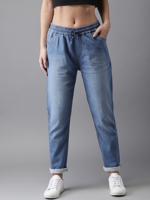 

HERE&NOW Women Blue Regular Fit Mid-Rise Clean Look Stretchable Jeans