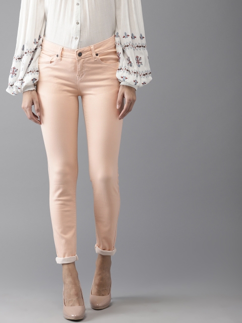 

Moda Rapido Women Pink Skinny Fit High-Rise Clean Look Stretchable Jeans