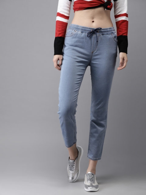 

HERE&NOW Women Blue Skinny Fit Mid-Rise Clean Look Stretchable Jeans