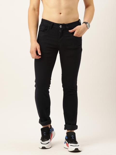 

Flying Machine Men Black Micheal Slim Tapered Fit Mid-Rise Clean Look Stretchable Jeans
