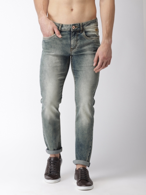 

Flying Machine Men Blue Michael Tapered Fit Mid-Rise Clean Look Stretchable Jeans