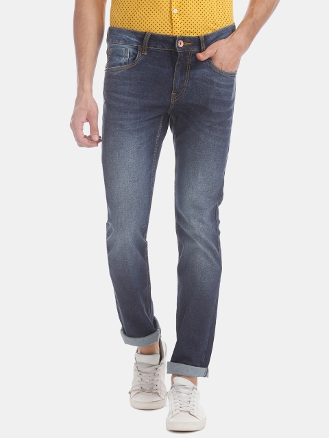 

Flying Machine Men Navy Blue Slim Tapered Michael Mid-Rise Clean Look Stretchable Jeans