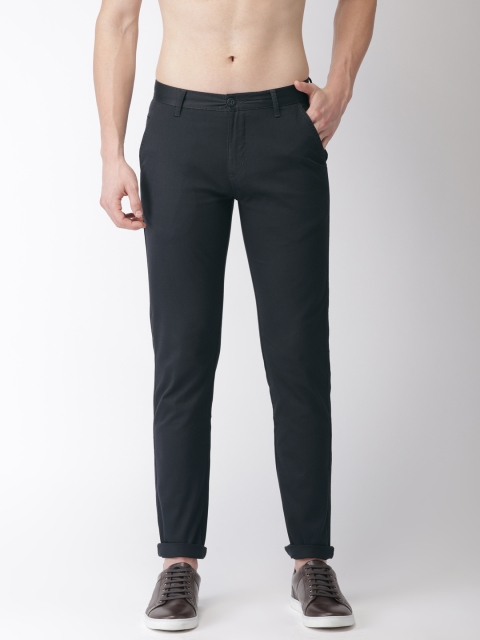 

Flying Machine Men Navy Blue Slim Fit Solid Regular Trousers