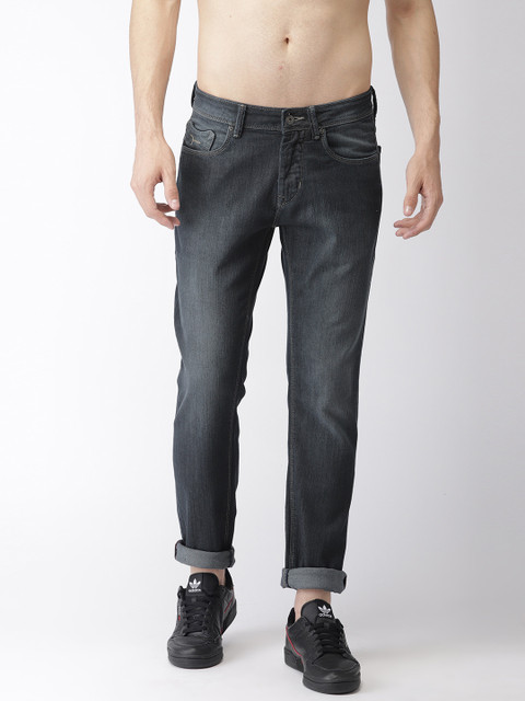 

Flying Machine Men Blue Michael Slim Tapered Fit Mid-Rise Clean Look Stretchable Jeans