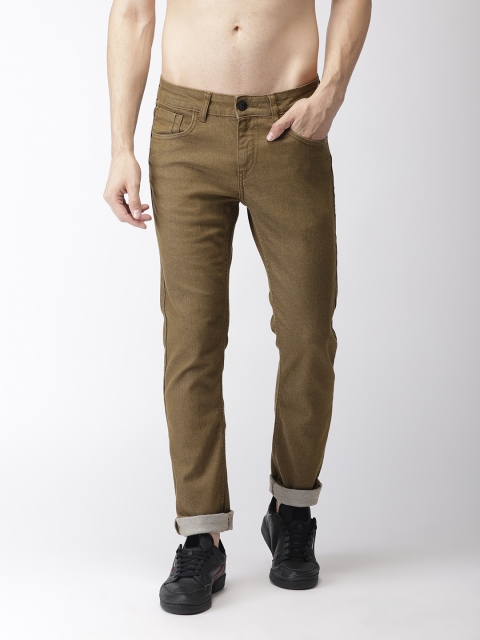 

Flying Machine Men Khaki Slim Fit Mid-Rise Clean Look Stretchable Jeans