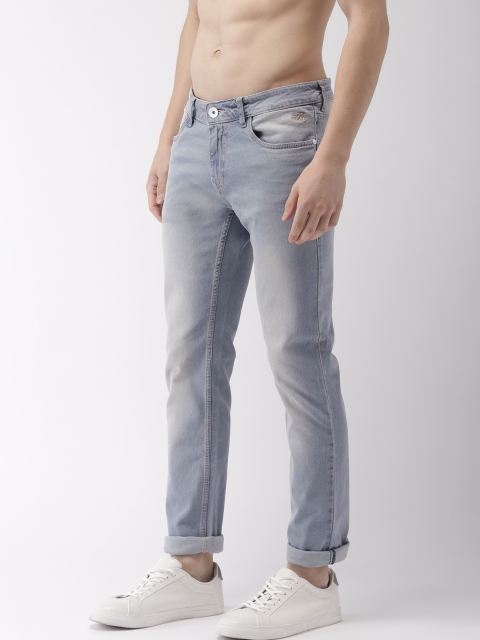 

Flying Machine Men Blue Michael Slim Tapered Fit Mid-Rise Clean Look Stretchable Jeans