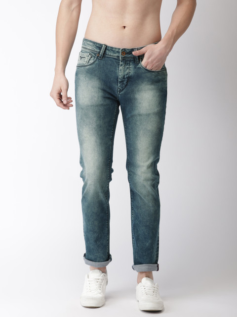 

Flying Machine Men Blue Michael Slim Tapered Fit Mid-Rise Clean Look Stretchable Jeans