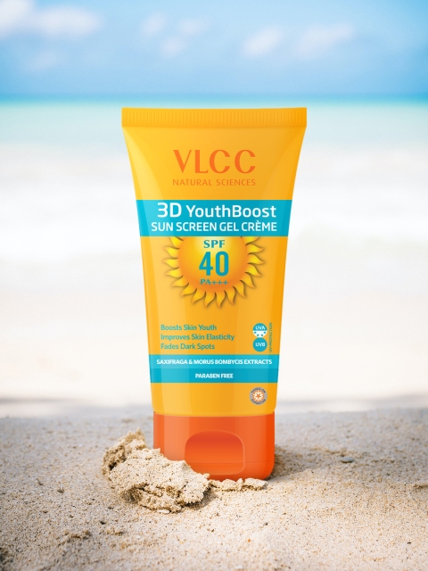 

VLCC Unisex 3D Youth Boost SPF 40 Sunscreen Gel Creme 50 g, Yellow