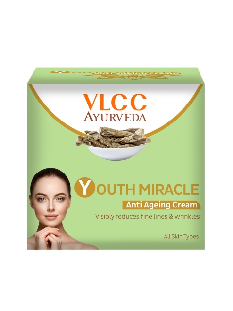 

VLCC Ayurveda Youth Miracle Anti Ageing Cream 50g, Green