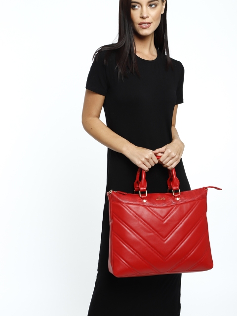 

Lavie Red Textured Handheld Bag