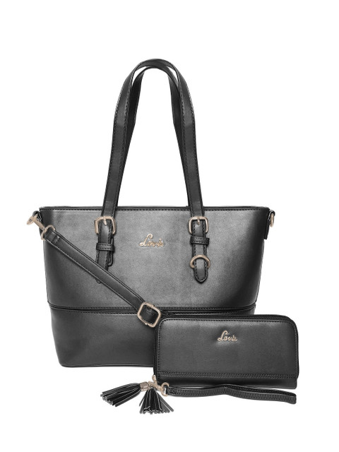 

Lavie Women Set of Black Handbag & Wallet