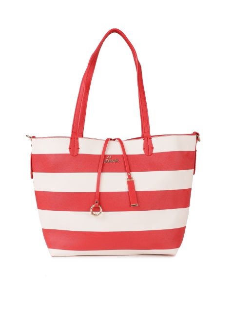 

Lavie Red & White Striped Tote Bag