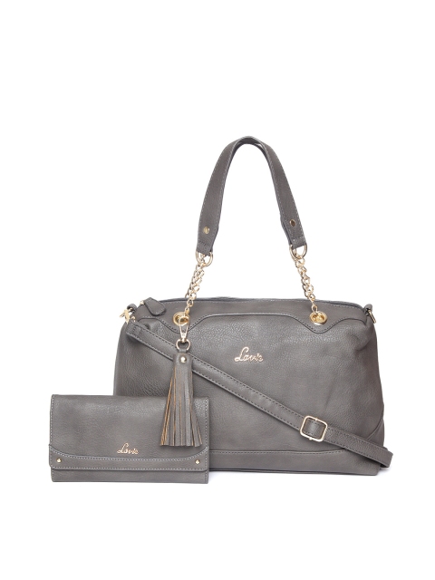 

Lavie Women Set of Charcoal Grey Shoulder Bag & Wallet