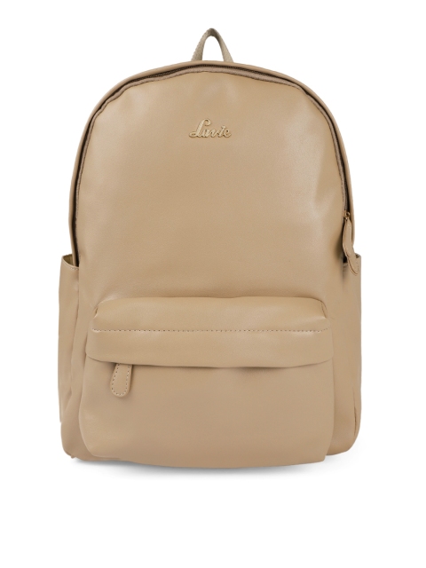 

Lavie Women Beige Solid Backpack