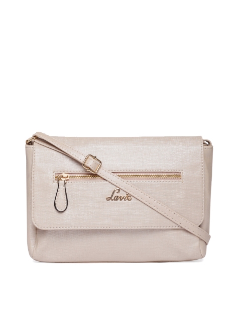

Lavie Beige Solid Sling Bag